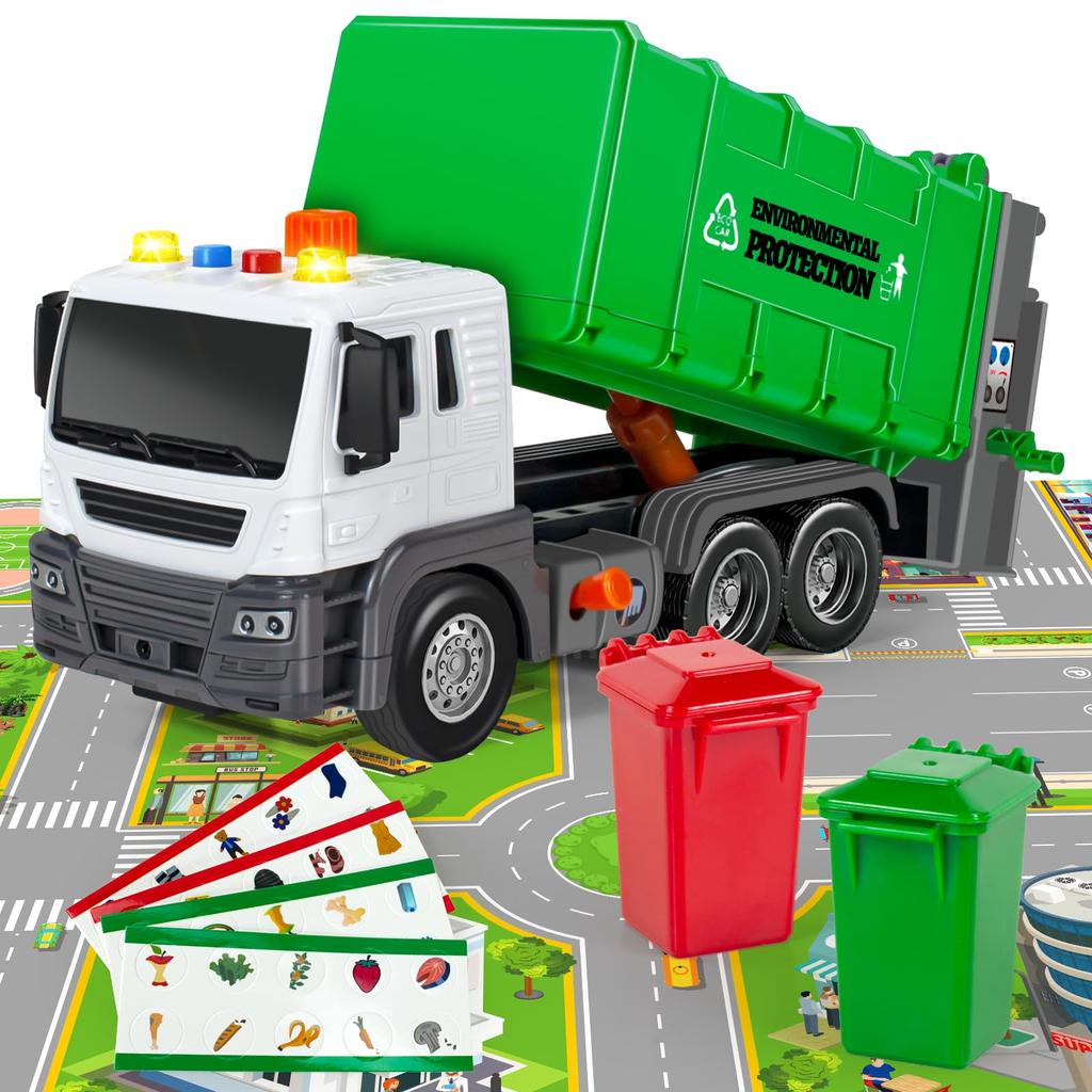 Garbage Truck, Garbage Truck, Toy Truck, Working Car, Children's Toy, Parent-child Play, Pretend Play, Construction Vehicle, Construction Car, Work,