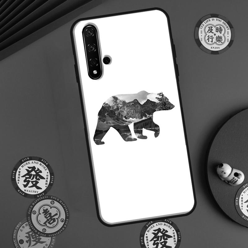 Cartoon Grizzly Bear For Huawei P20 P30 P40 Lite P60 Pro Nova 12i 11i 8i 12s 9 10 SE Y90 Y60 Y70 Y72 Y61 Y91 Case