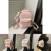 Pu Mini Backpack For College Students With Solid Color Design And Shelliemay Pendant For Daily Use