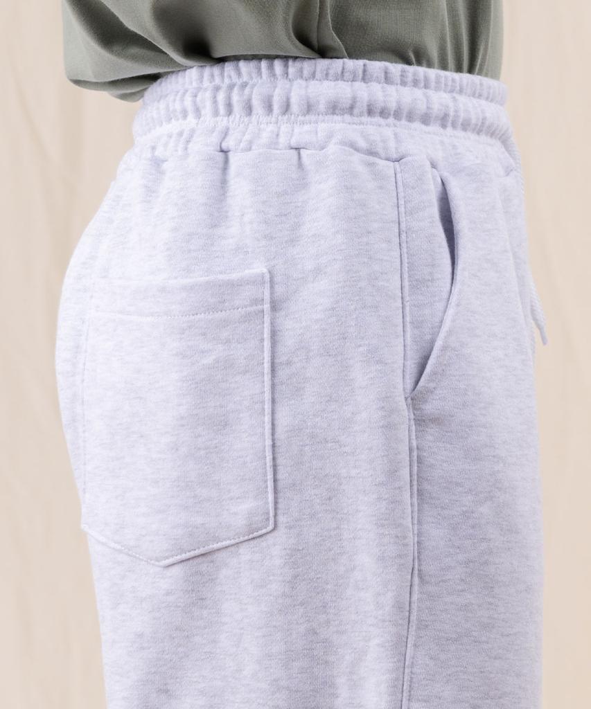 Ellamo Wide One-Pleat Sweatpants [Melange]