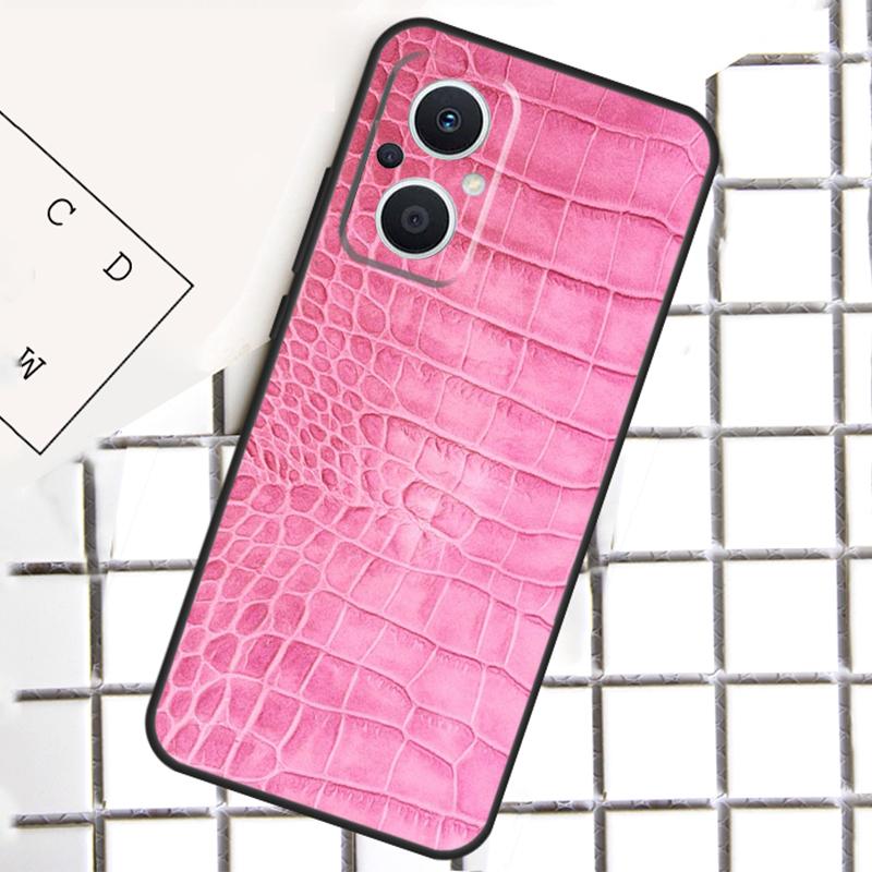 Crocodile Pattern Print Phone Case For OPPO Reno 8T 7 8 Lite 14F 14 13 12 11 F 10 Pro OPPO Find X8 X6 X5 Pro Cover