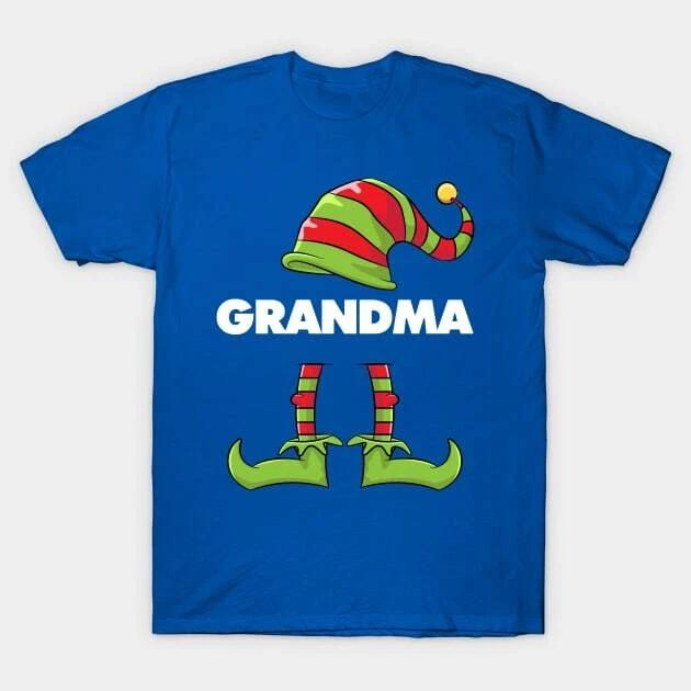 Grandma Elf Funny Matching Christmas Costume Family Made in Australia T-Shirt 4XL