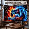 Game Controller Theme Throw Blanket Custom Name Text Personalized Blanket Soft Cozy Blanket for Home Sofa Bed