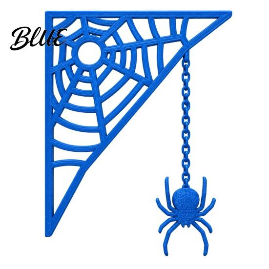 Scary Party Supplies 3D Printed Spider Web Door Corner Decoration for Halloween Party Upside-down Figurine Spooky Upside Down Wall Decor Lightweight