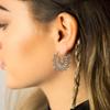 Flower Hoop Hollow Retro Jewelry Filigree Women Gift
