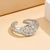 Baroque Style Retro Open Texture Ring - Unisex Index Finger Accessory