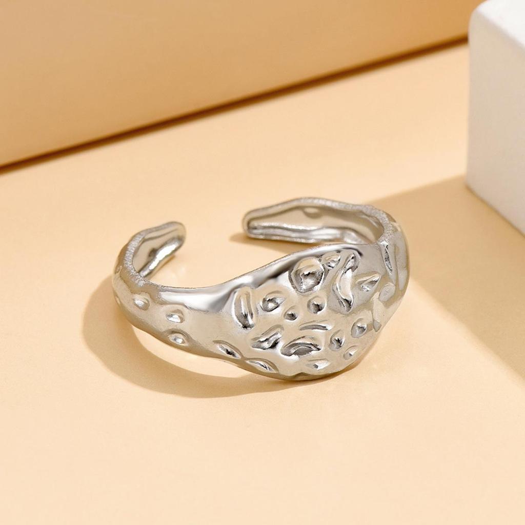 Baroque Style Retro Open Texture Ring - Unisex Index Finger Accessory