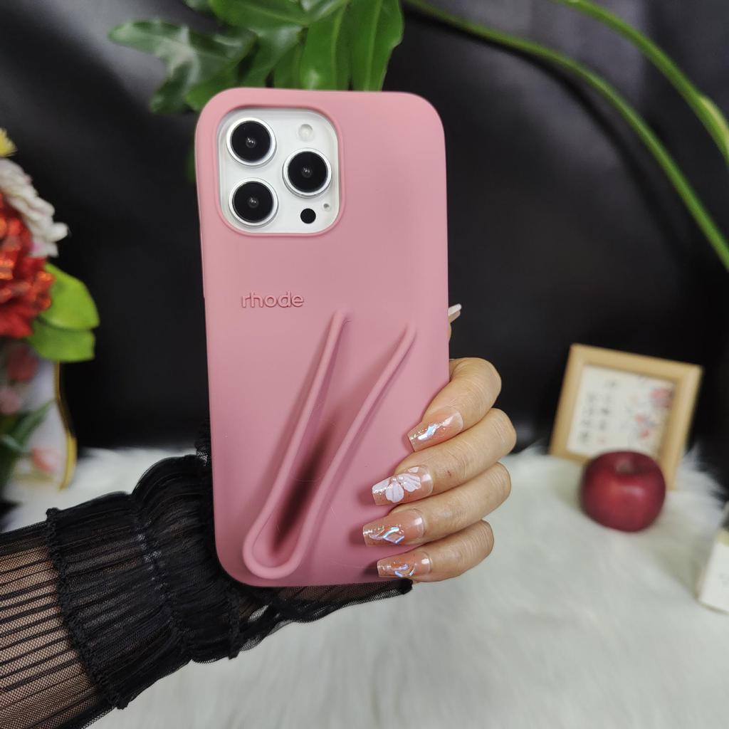 Lippenstift 1514 Silikonkompatible farblich passende Schutzhülle für Samsung & iPhone 16 Pro Max, sturzsicheres Lipgloss-Design