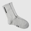 Vertical Wording Cushioning Crew Socks Grey UR323CSC91