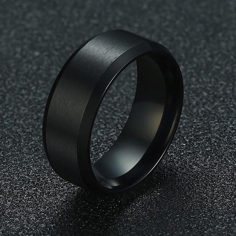 Vnox Classic Men Ring Stainless Steel Wedding Jewelry Horus Cross Casual Male Band