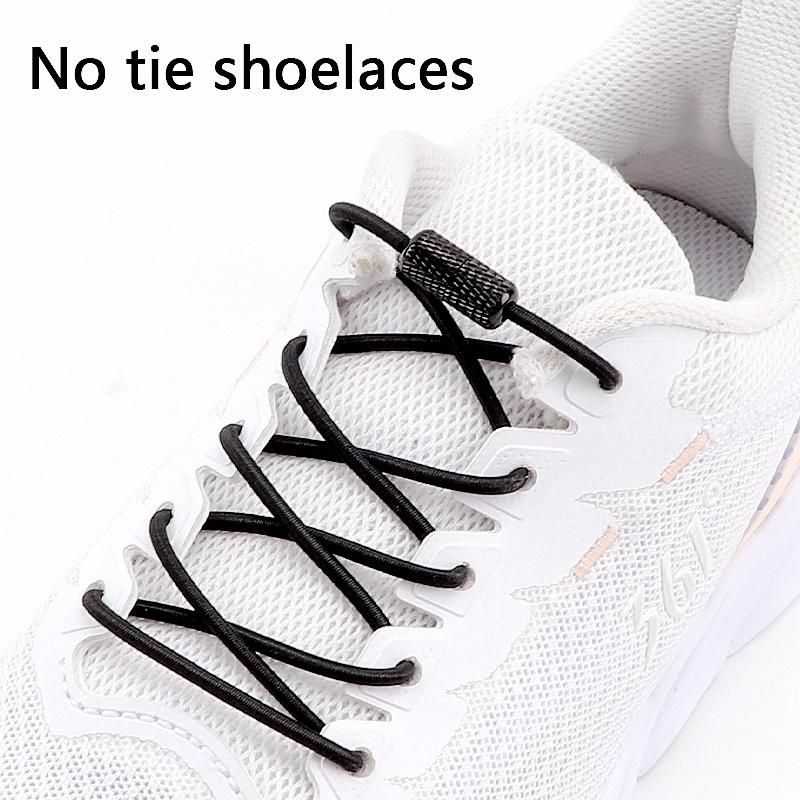 Rubber Elastic Laces No Tie Shoe Laces Shoes Round Shoelaces for Sneakers Without Ties Kids Adult Quick Shoe Lace Rubber Bands