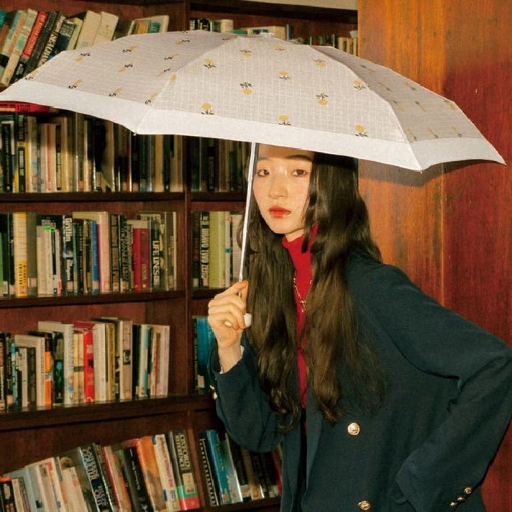 Wpc Umbrella Mini 3 Folding Plaid Flower 7852 155 002 beige