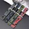 Watch Strap Sweat-proof Wear-resistant Waterproof Breathable Non-fading Durable Soft Camouflage Print Wristwatch Band