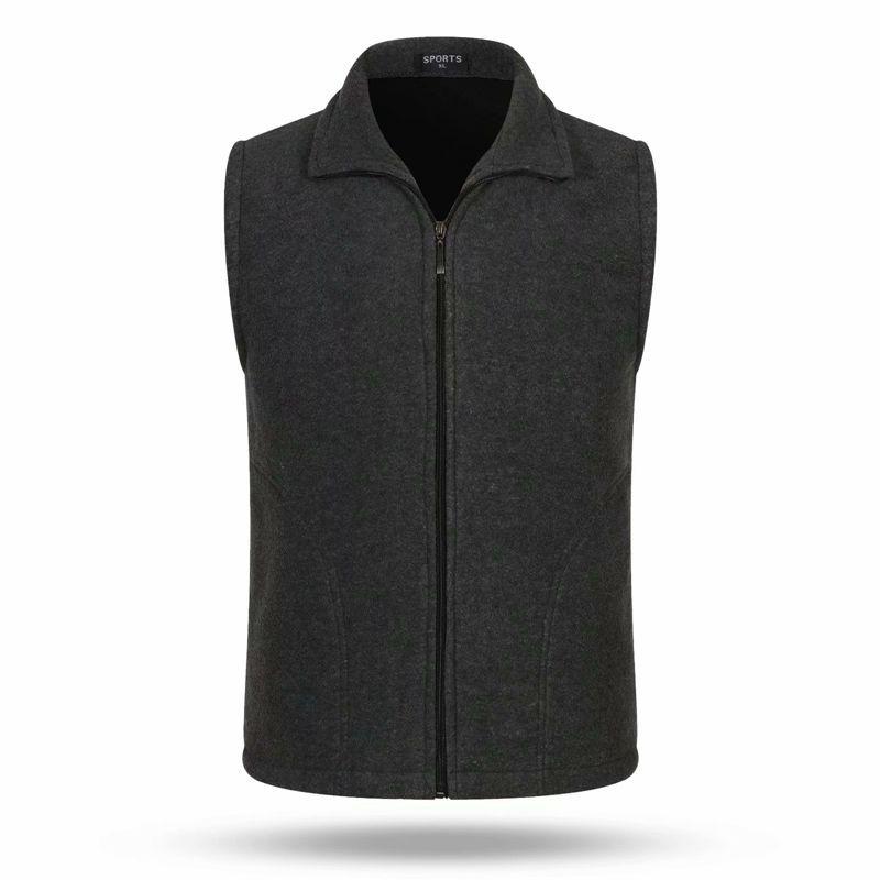 

Осенняя одежда из флиса для пожилых людей, осенний и средний возраст, женский жилет большого размера, одежда для мам, весна и куртка, весна и осень 4XL серый