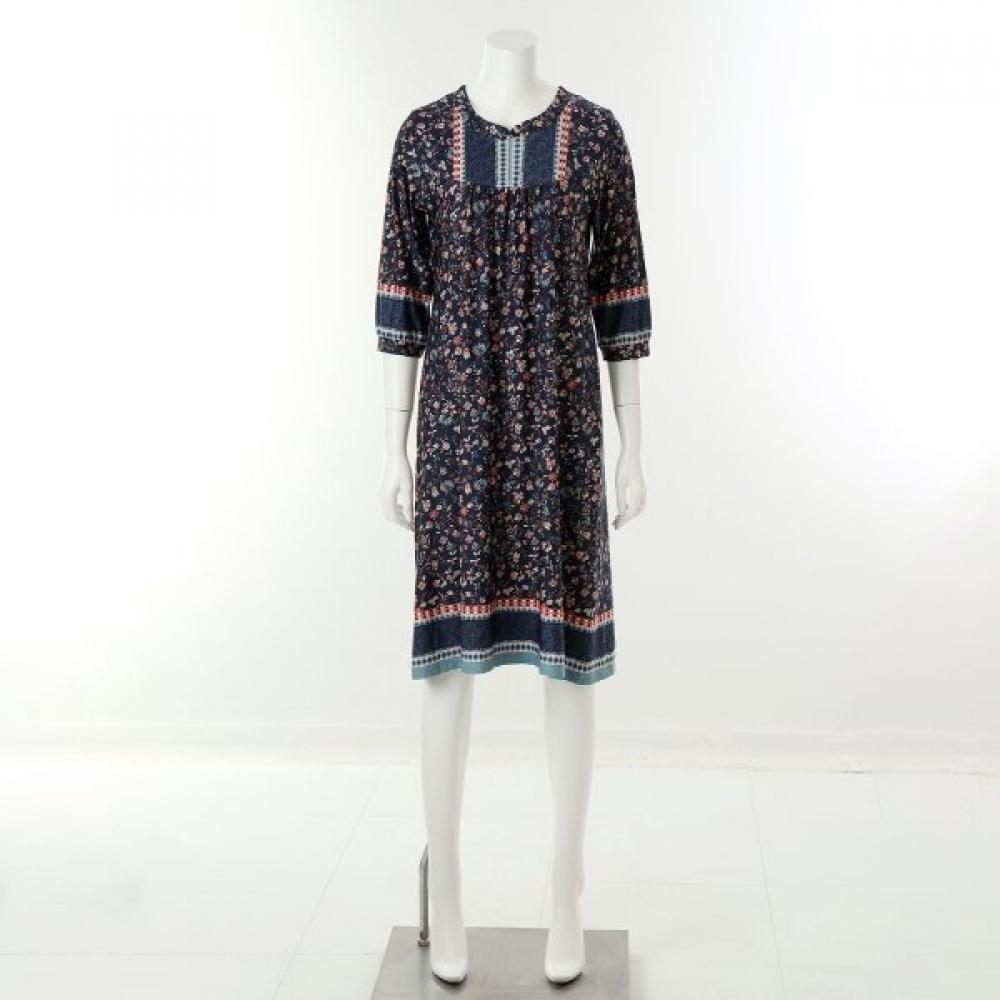 Venus Flower Border Print Dress Vevs117l