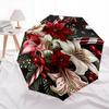1pc Christmas Candy and Flowers Pattern Automatic Umbrella is Fashionable and Good-Looking, a Portable 3-Fold Umbrella, Suitable for Travel and Daily