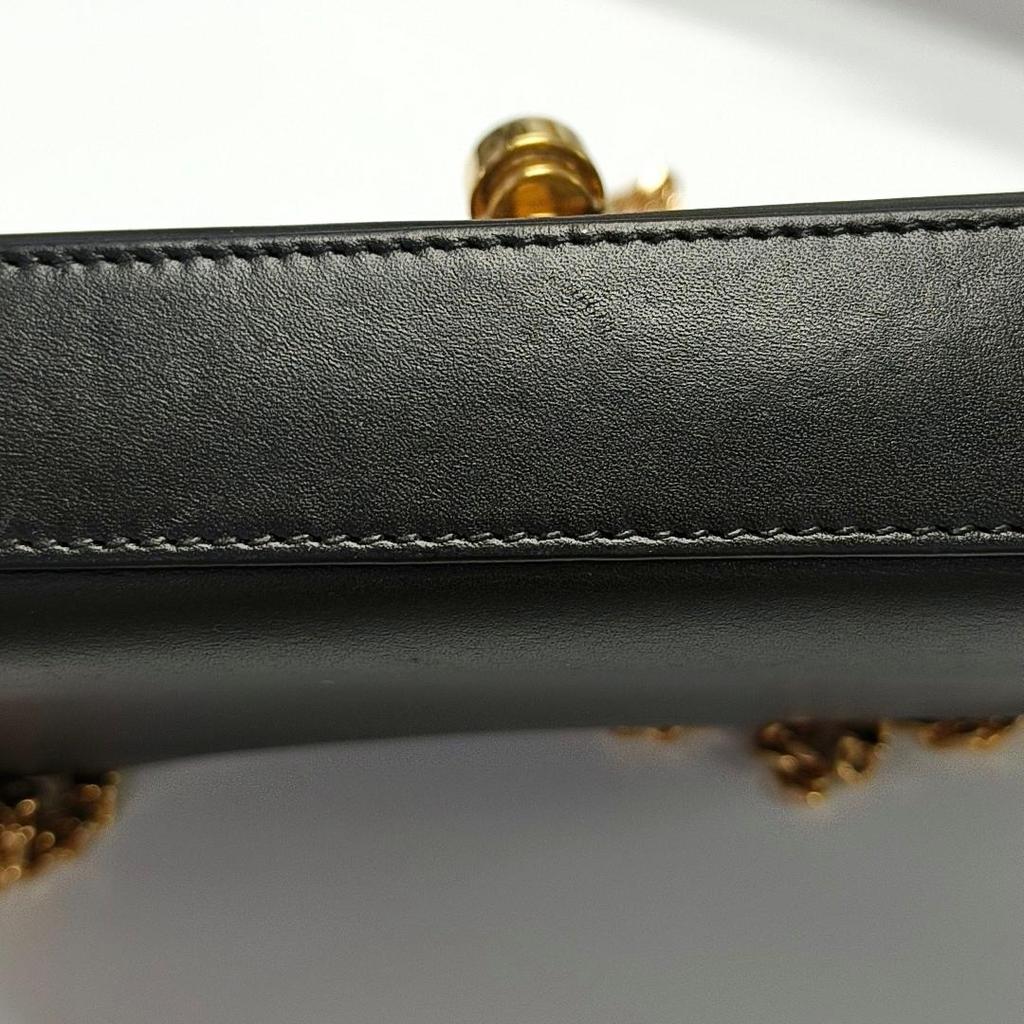 [Naudotas] Ysl Kate Auksinio Logotipo Grandinėlė Lygios Odos Kutai Peties Rankinė - Geros Būklės #1LVX4KR