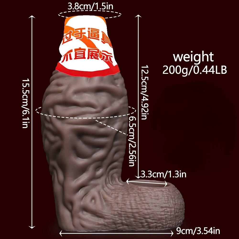 Obcy Dorosły Kurczak Pokrowiec na Penisa Kurczaka Męski Wzrost i Pogrubienie Silikonowy Sztuczny Penis Produkty Seksualne