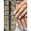 12 Grids Gold Ribbon Bow Knot Metal Cute Nail Decoration Nail Charms Bow Design Mixed Styles Nail Jewelry Accessories Nail Art Supplies
