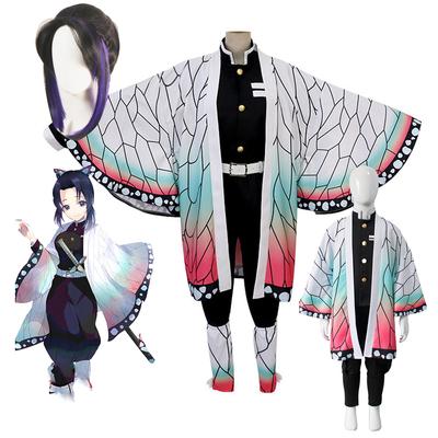 Anime Cosplay Demon Slayer Kochou Shinobu Costumes Kimetsu No Yaiba Cosplay Costume Wig Women Kimono Halloween Christmas Suit