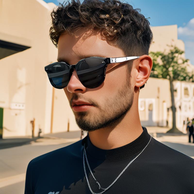 New high-end women's sunglasses GM Sunglasses JADES Round black board, super small, same style as on Red Book, sun protection