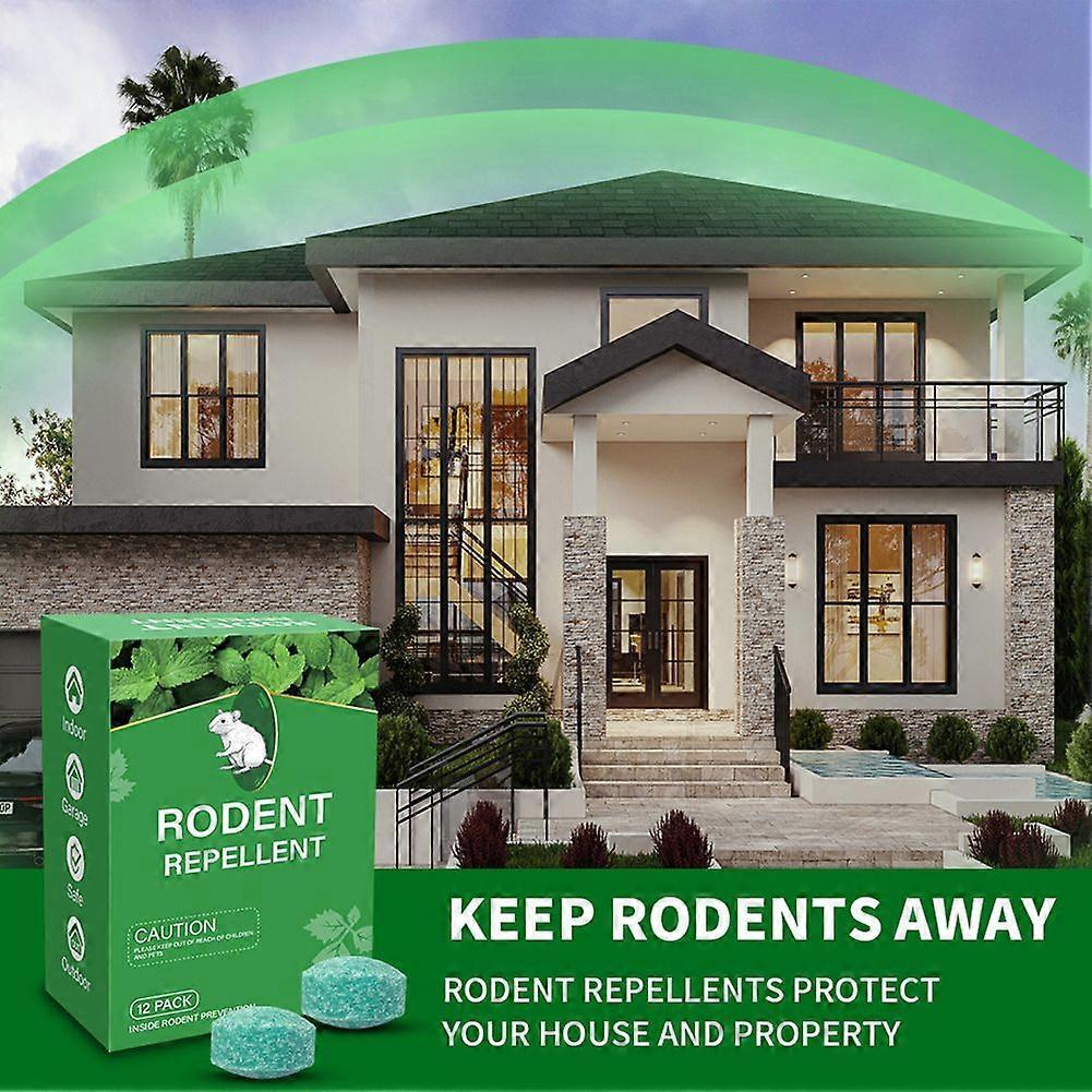 12Pack Peppermints Oil Pest-Repellent Indoor Natural Plant-Based Formulas Mice Rodents Repellent