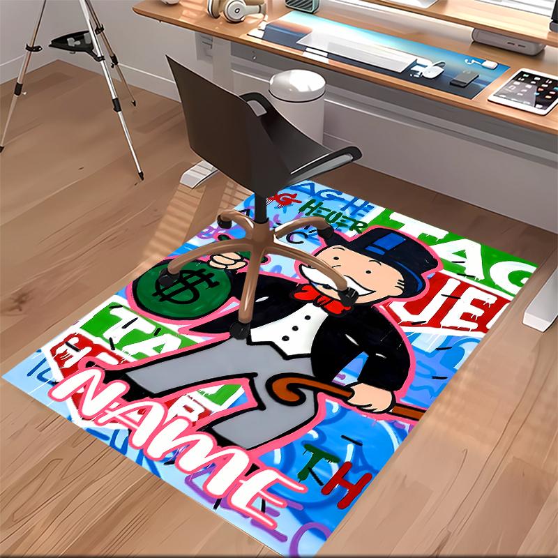 Custom personalization Mr. Monopoly Print Area Rug - Soft, Washable Non-Slip Indoor Mat,Living Room,Home&Office Decorative Rug
