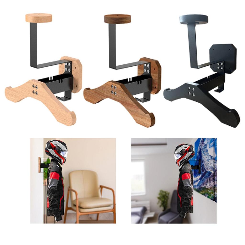 Helmet Wall Display Organizer, Heavy Duty Wooden Helmet Rack, Ski Equipment,