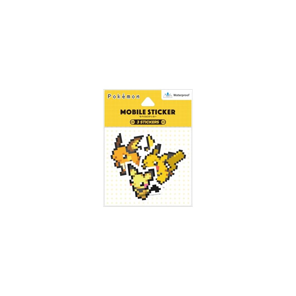 Gourmandise Pocket Monster Mobile Sticker Pichu Pikachu Raichu POKE-989A