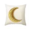 Moon Pillow Case Peach Fur Printed Home Fabric Living Room Sofa Cushion Set Bedroom Pillow Cover