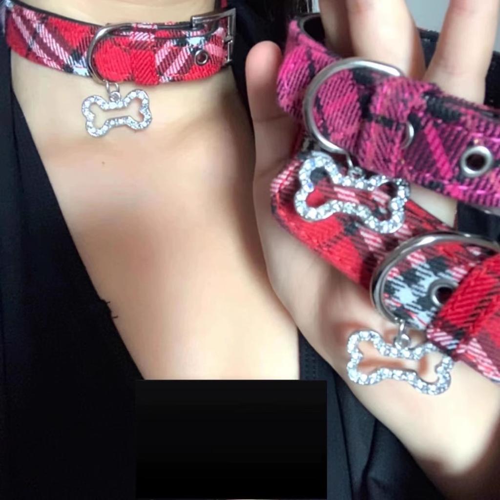 European and American cross-border y2k babes butterfly leather collar punk rock choker collarbone chain necklace foreign trade jewelry