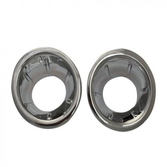 Pair Chrome Front Fog Light Lamp Frame Cover Trim For Nissan Frontier 2007-2013