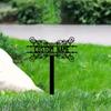 Metal Wall Art, Garden Decor, Outdoor Yard Sign, Personalized Address Stake, Housewarming Gift, Family Friend Present