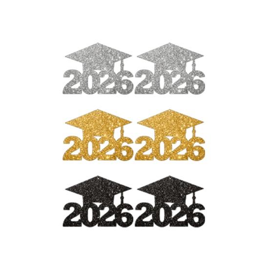 2026 Graduation Decorations Graduation Party Table Centerpiece with Hanging Cards & Decorative Toppers Ceremony Theme Decor Set for Dining Table