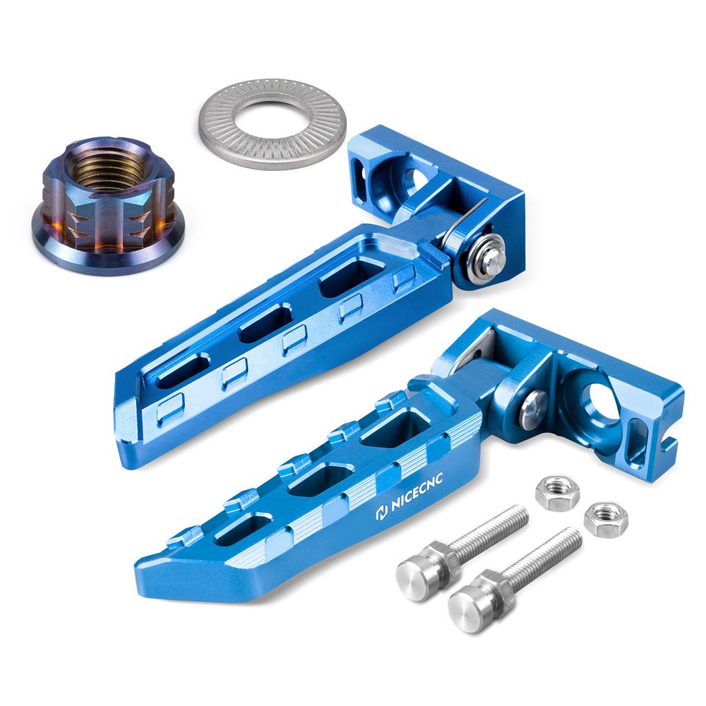 NICECNC For 2025 2024 Surron Light Bee X S L1E Surron Ebike Rear Stunt Pegs Chain Tensioner Adjuster Blocks Rear Axle Nut Kit