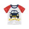 Summer Boy Cartoon T-shirt Car Print Korean Style Little Boy Short Sleeved Shirt Children's Clothing