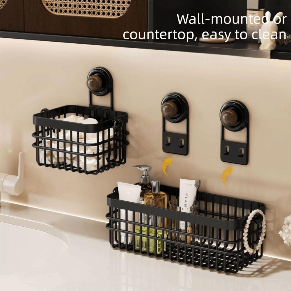 Rostfreie Hänge-Küchenkörbe Saugknopf Hänge-Zwiebelaufbewahrungsbox Gemüse