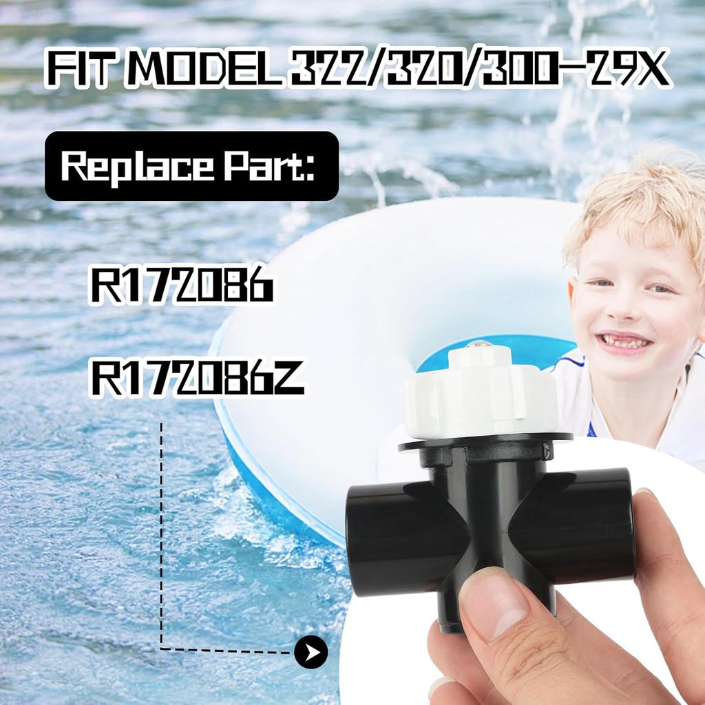 New R172086 1/2-Inch Control Valve Replacement, Chlorine Valve Compatible with Pentair Rainbow 320 322, 300-29X