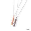 THE KISS Disney Collection Donald & Daisy Silver Pair Necklaces Set of 2 DI-SN1807CB-1808CB - Matching Jewelry for Couples, Gift Wrap