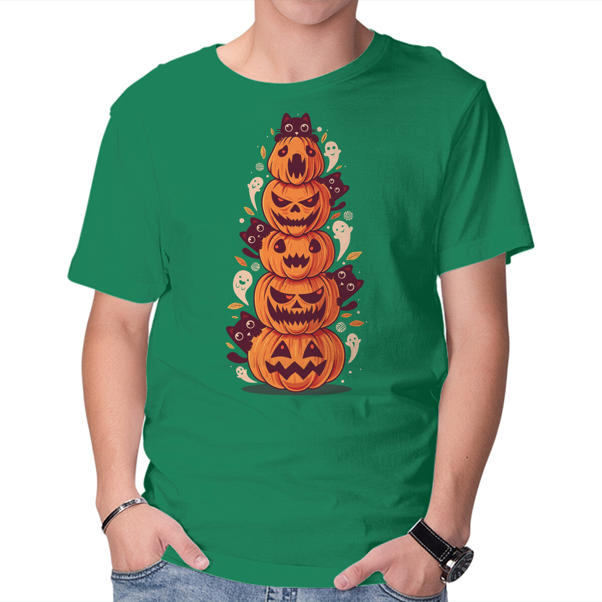 Unisex Crew Neck T-Shirt Spooky Tower Graphic Short Sleeve Casual Tee XXXXL