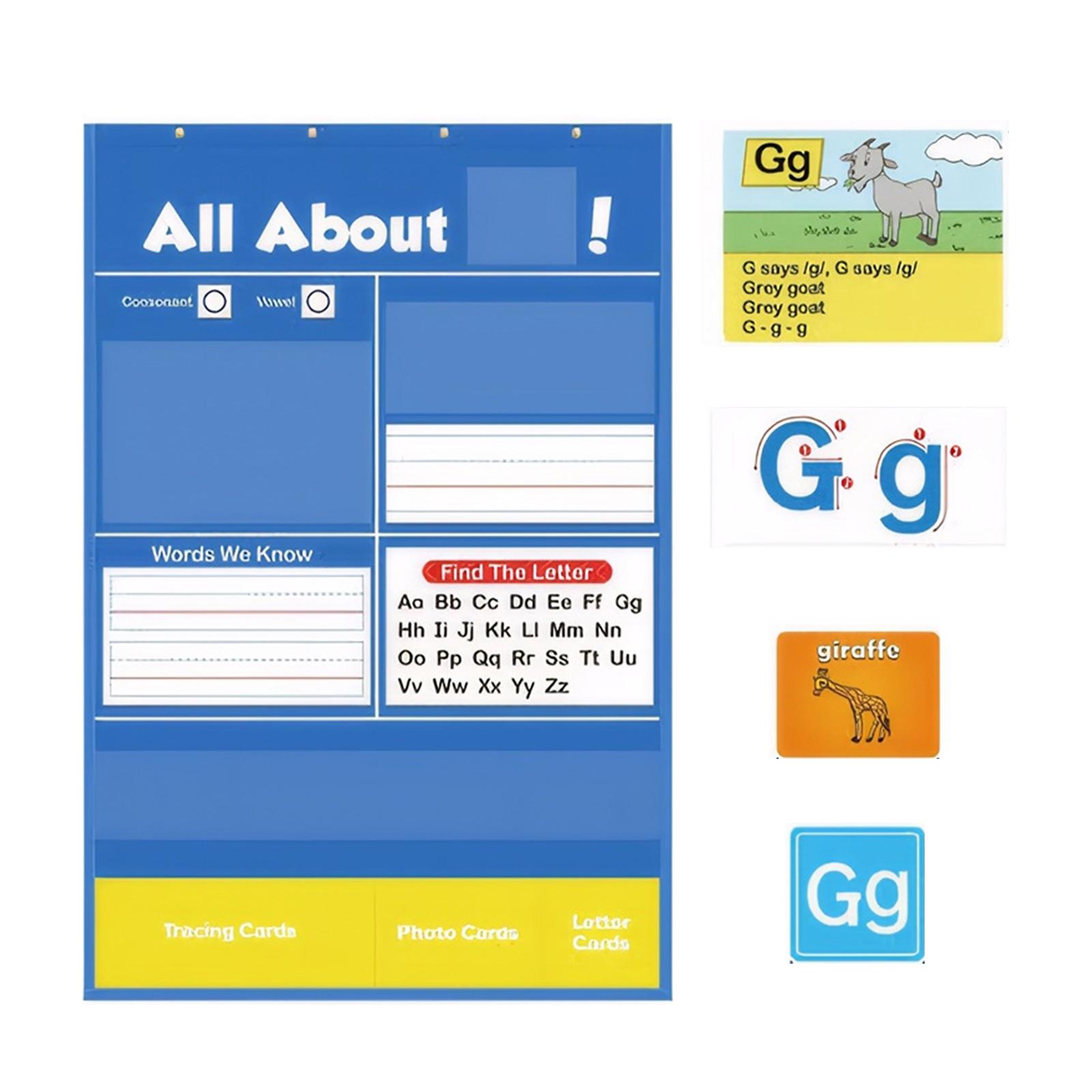 

Interactive Alphabet Learning Chart With ABC Flash Cards For Preschool Kindergarten Homeschool Activity Education Toy