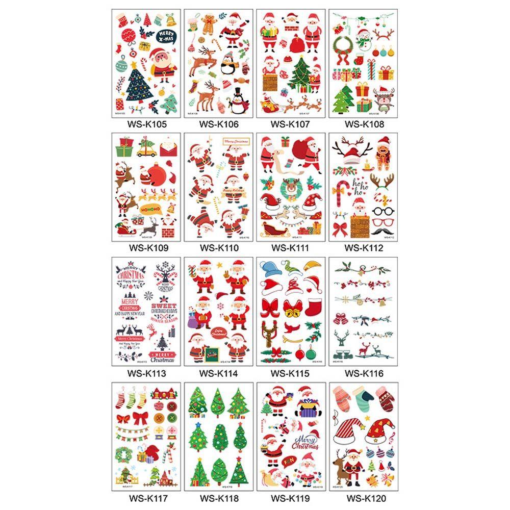 Supplies Arm Neck Cartoon Fake Tattoo Temporary Tattoos Body Art Decals Christmas Tattoo Stickers