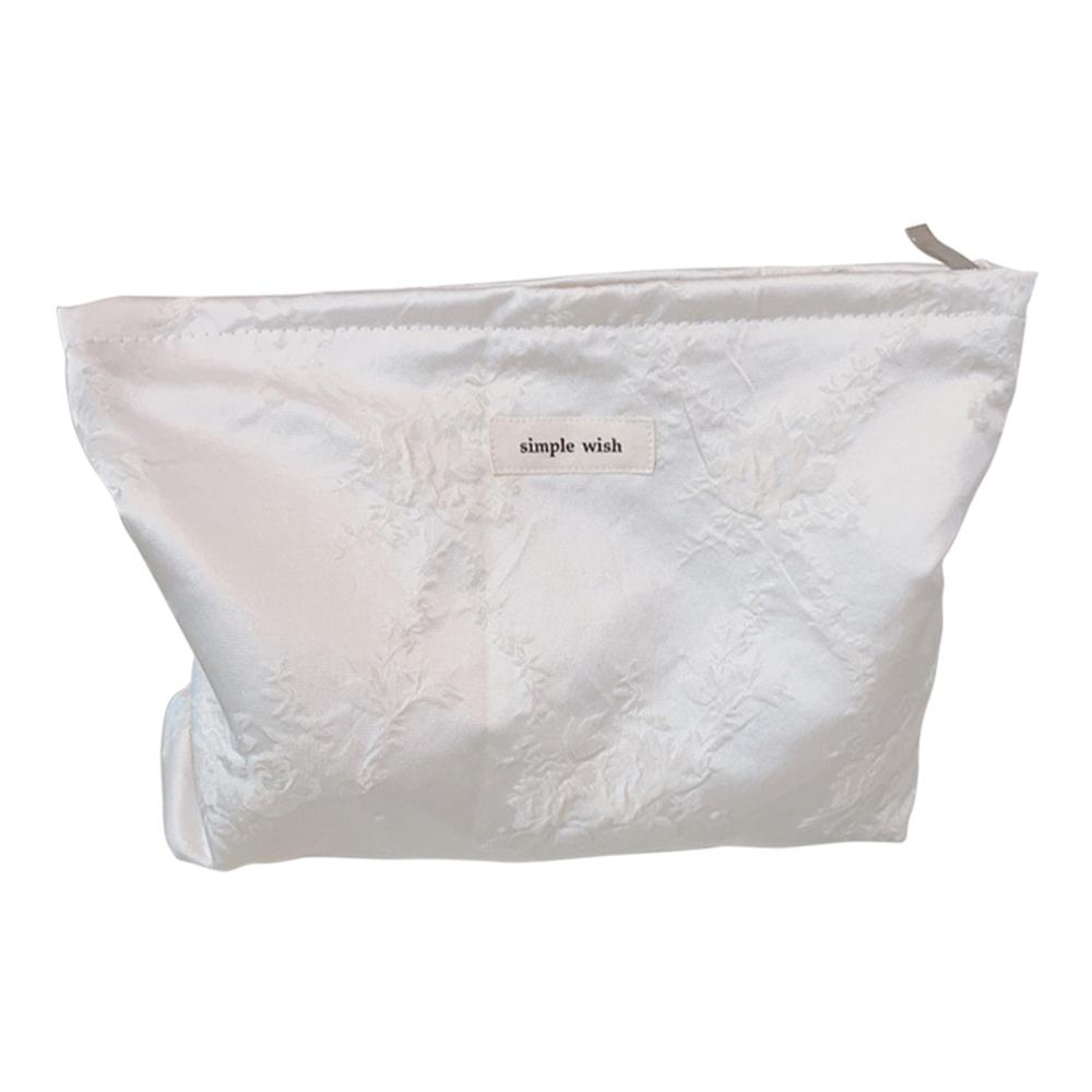 

Flower Pattern Portable Cosmetic Bag Zipper Purse Pouch Canvas Makeup Storage Bag Small Flower