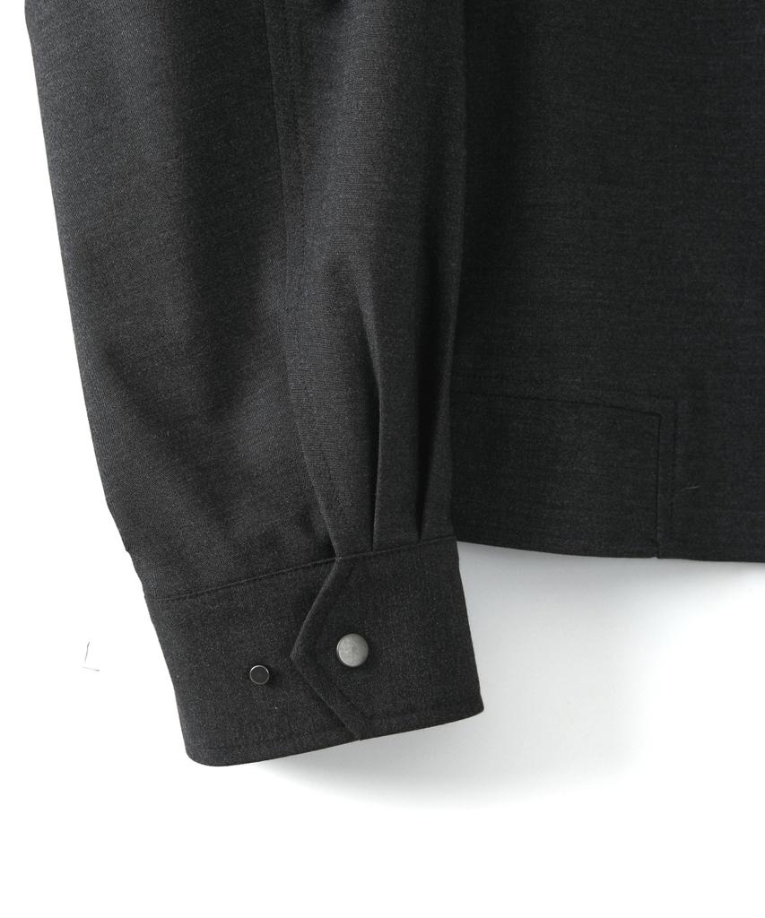 Asp Wide Wool Blouson - Charcoal