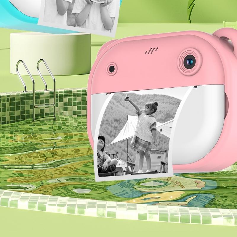 Polaroid Infantil Pode Tirar Fotos e Imprimir Mini Câmeras Digitais, Impressão Infantil Pequenas DSLRs