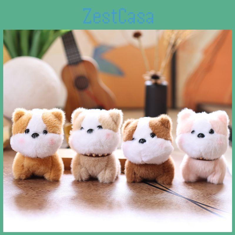 Cute Puppy Toy Keychain Animal Plush Super Soft Backpack Pendant For Teens