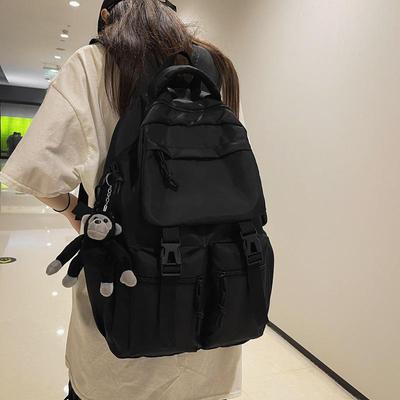 Zaino Scolastico Nero 2022 con Tasche Multiple e Grande Capacità per Studenti delle Scuole Medie