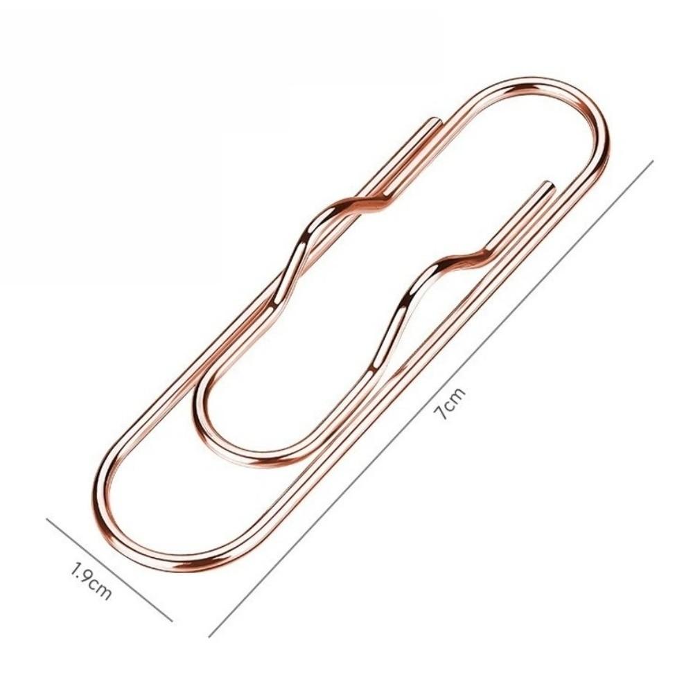 10pcs Metal Pen Fix Clips Ticket Clip Multi-functional Stationery Clips Book Cover Gold Silver Rose Pen Holder Pin