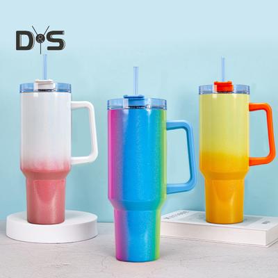 Copo térmico de 40 onças, garrafa de água isolada de aço inoxidável, copo de vácuo reutilizável para água, chá gelado, café