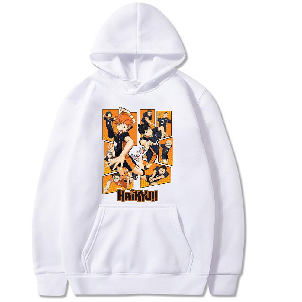 Haikyuu Anime Graphic Harajuku Hoodie Men's and Women's Harajuku Pullover Street Wear Unisex Autumn Winter Plushed